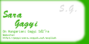 sara gagyi business card